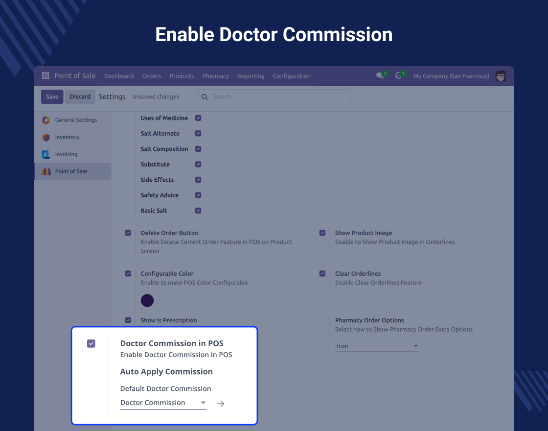 Odoo POS Doctor Commission