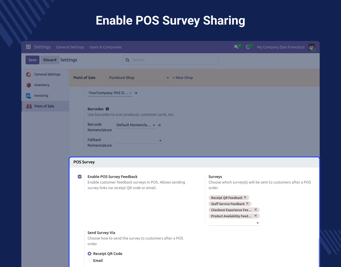 Odoo POS Survey Feedback