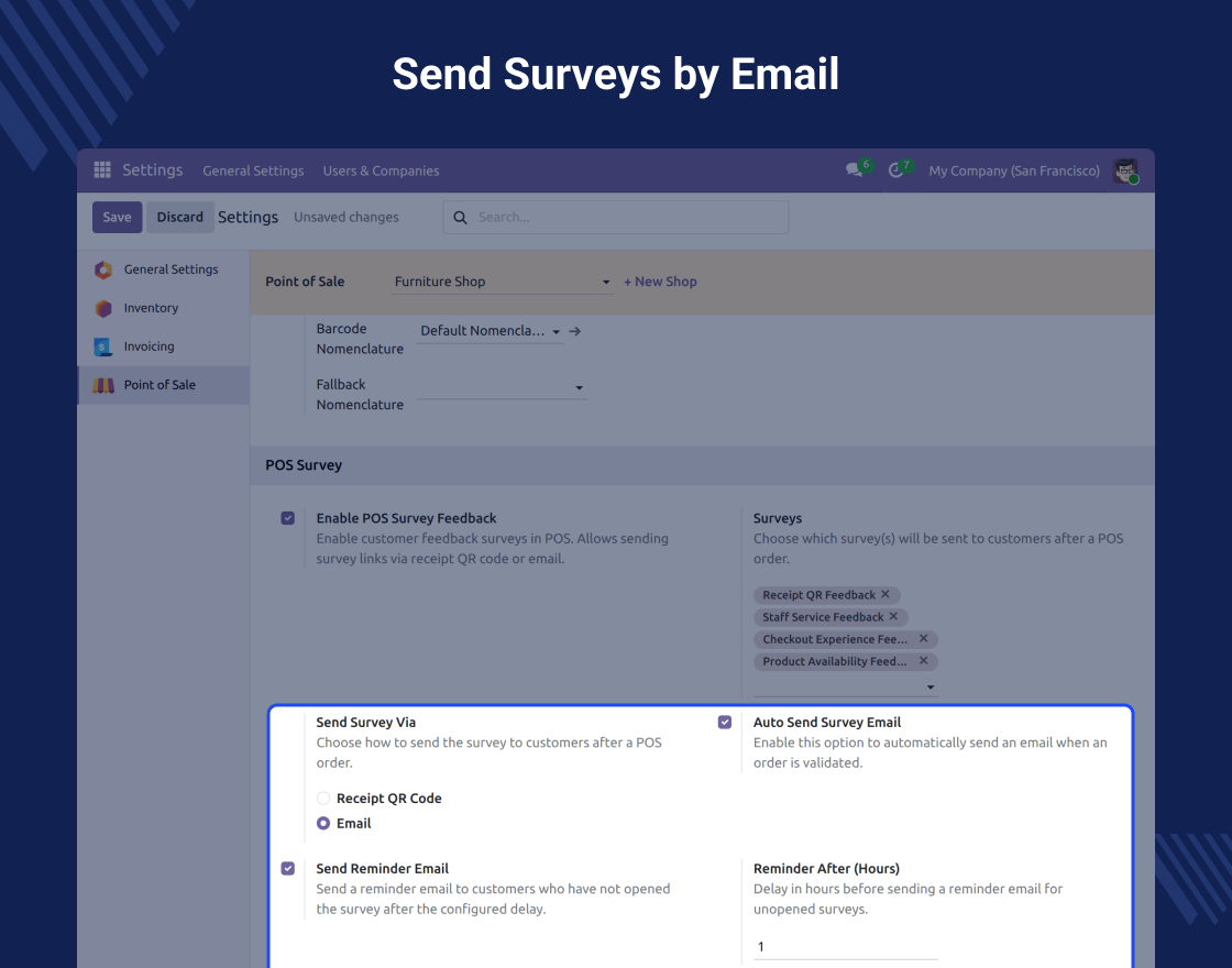 Odoo POS Survey Feedback