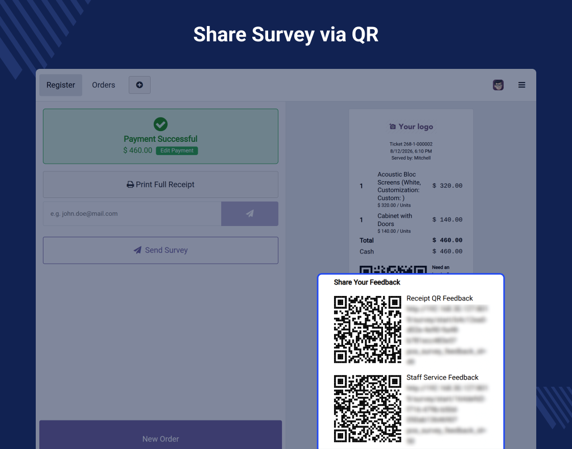 Odoo POS Survey Feedback