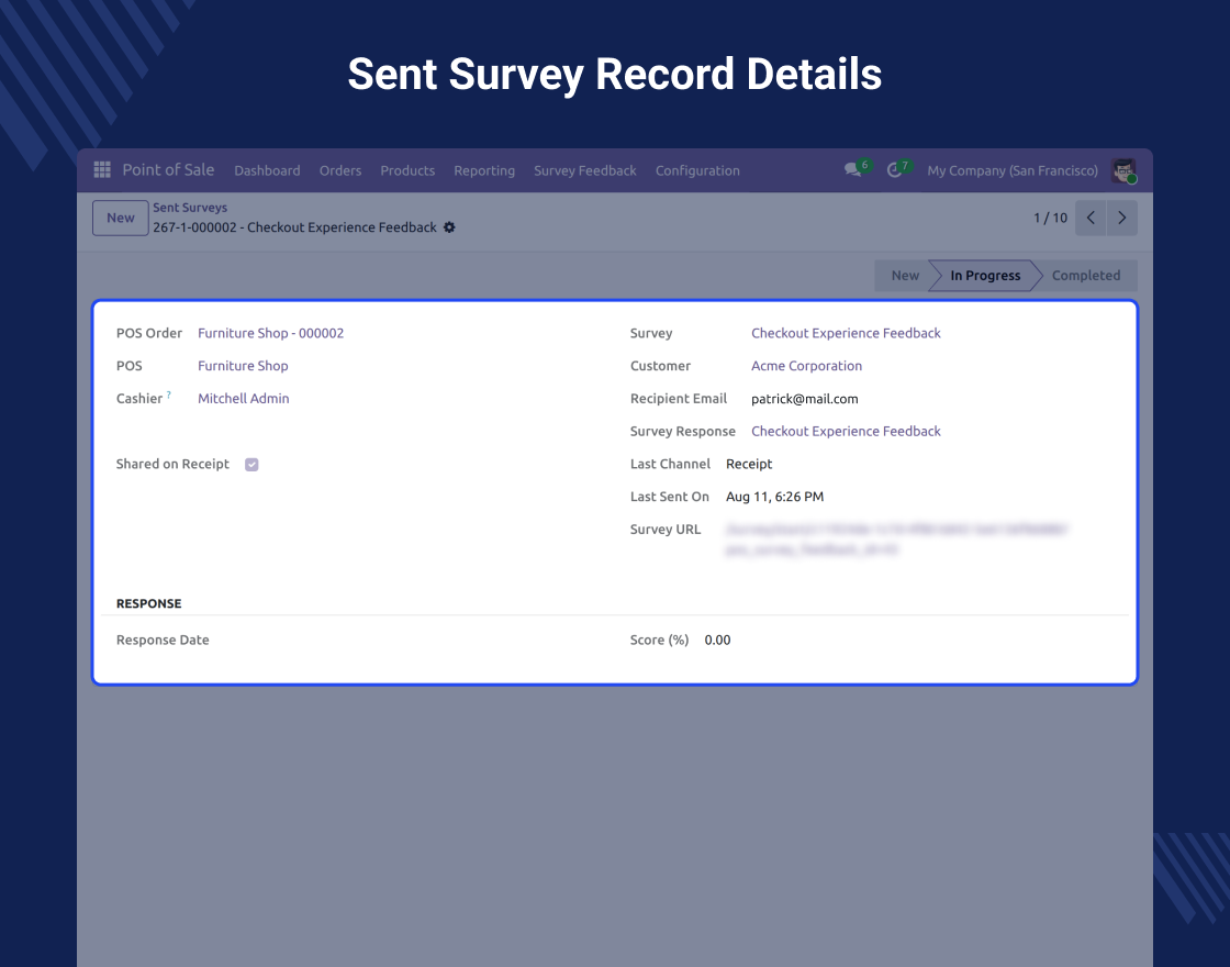 Odoo POS Survey Feedback