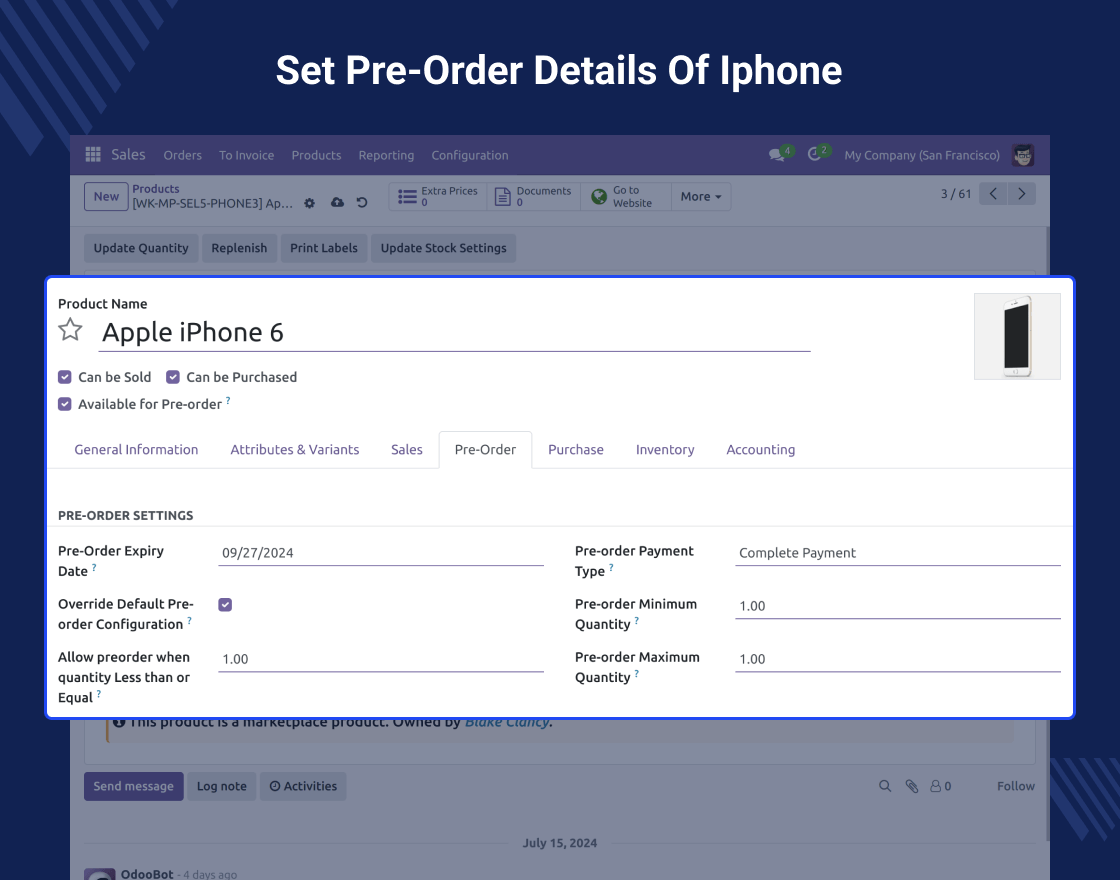 Odoo Marketplace Pre-Order