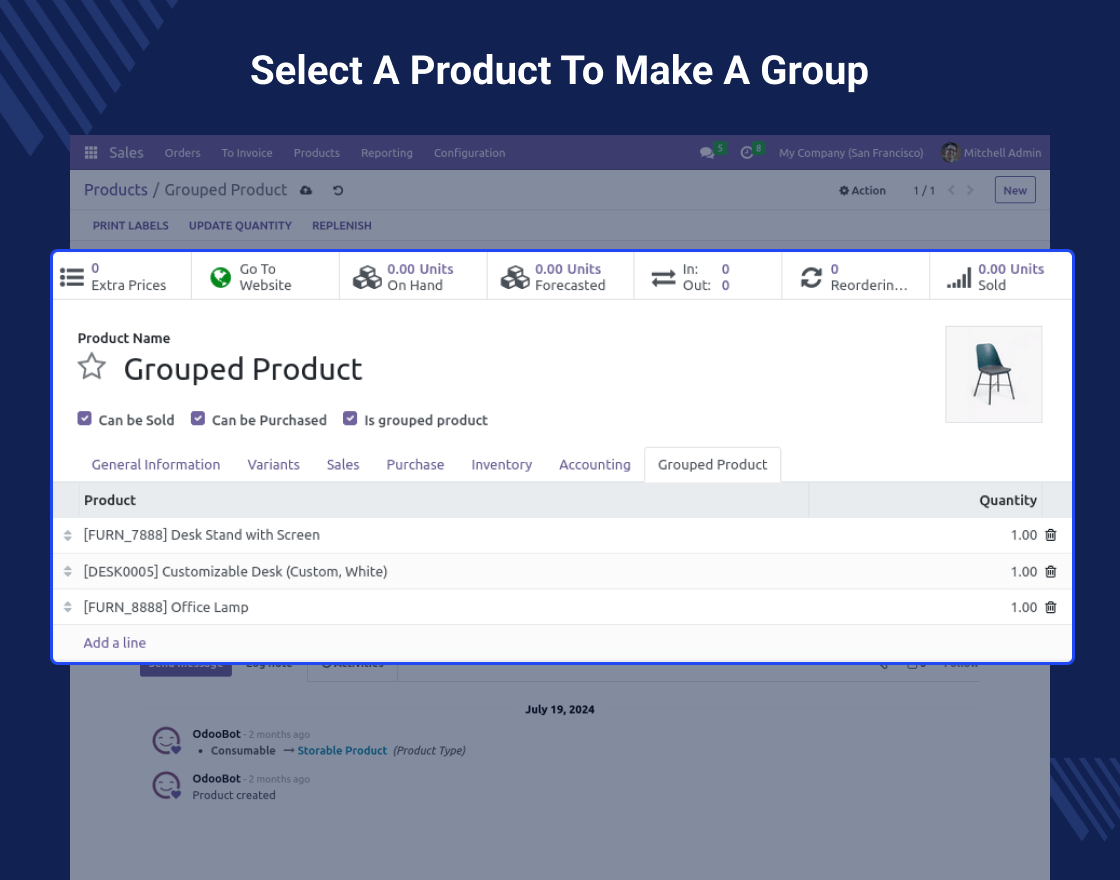 Odoo Website Grouped Product