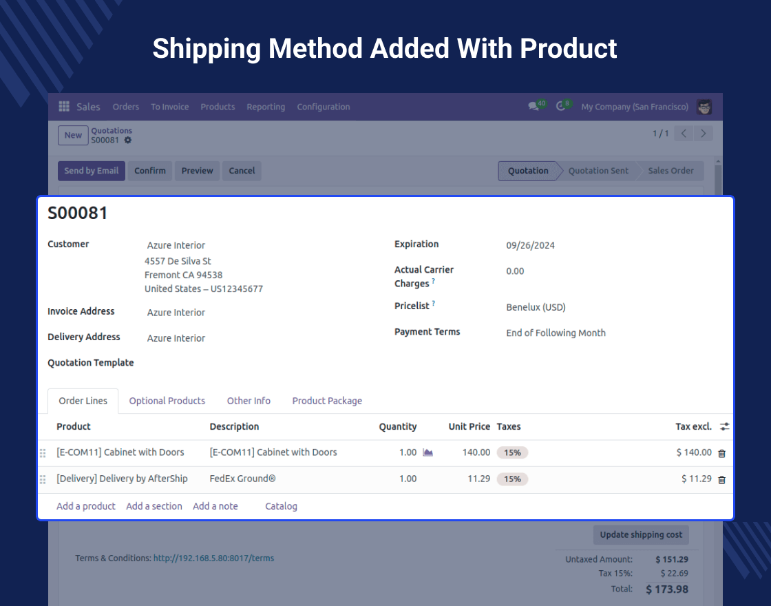 Odoo Aftership Shipping Integration