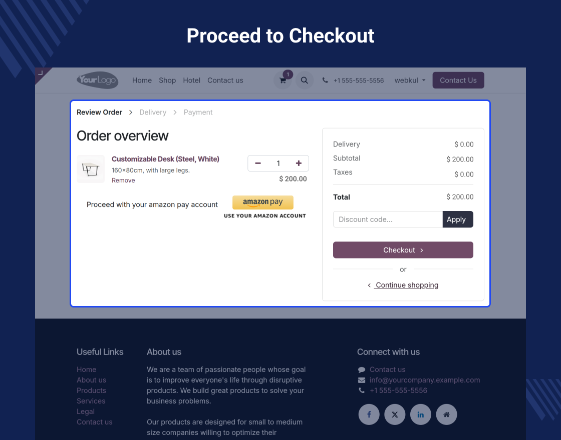 Odoo Website Amazon Pay Payment Acquirer