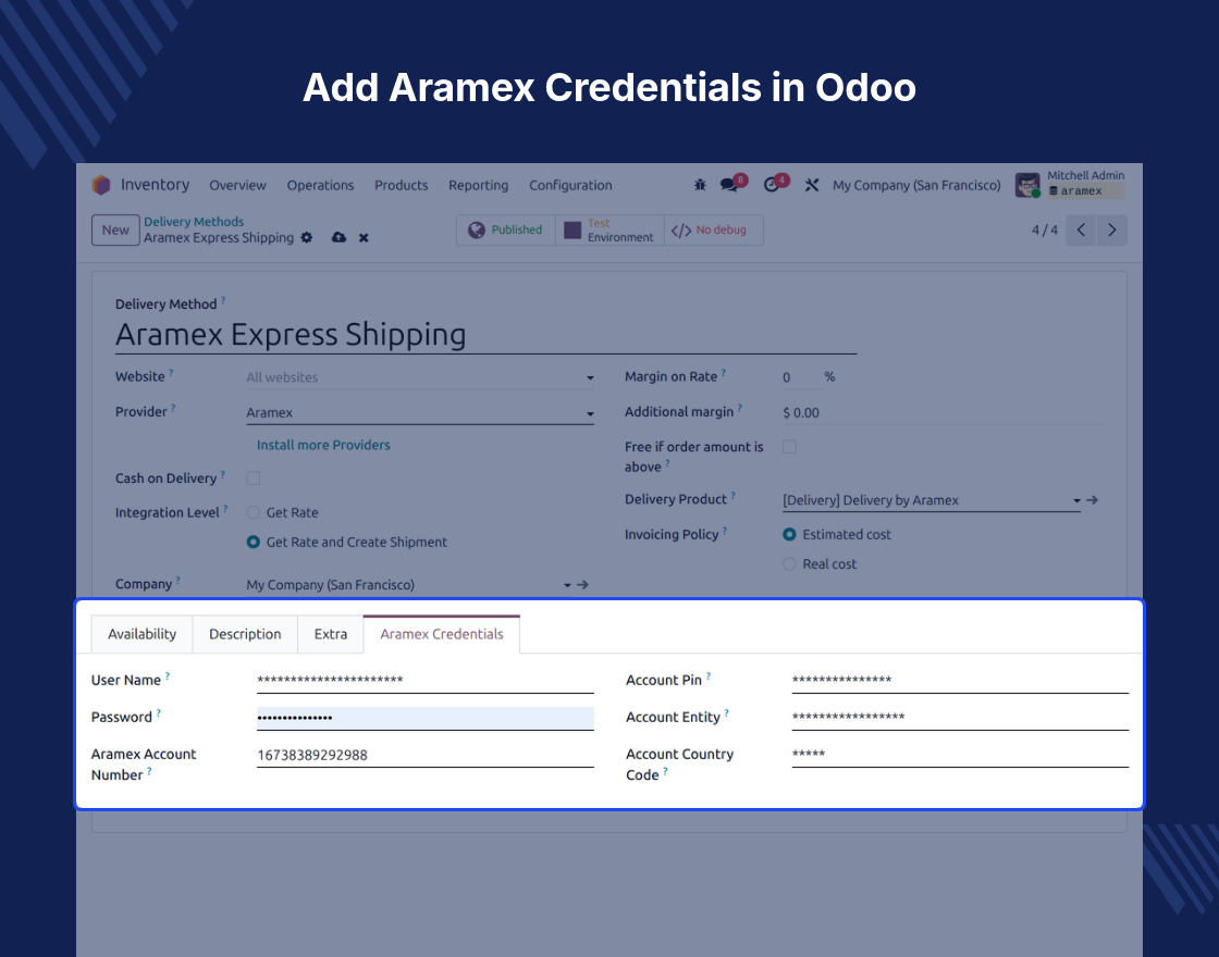Odoo Aramex Shipping Integration