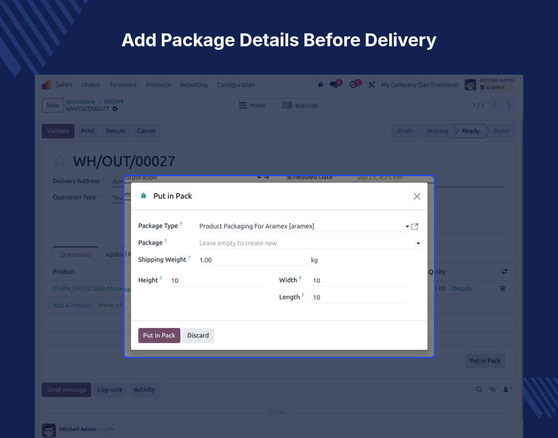 Odoo Aramex Shipping Integration