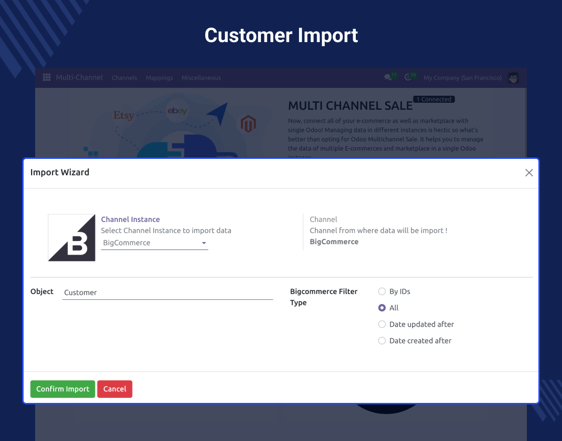 Odoo BigCommerce Connector
