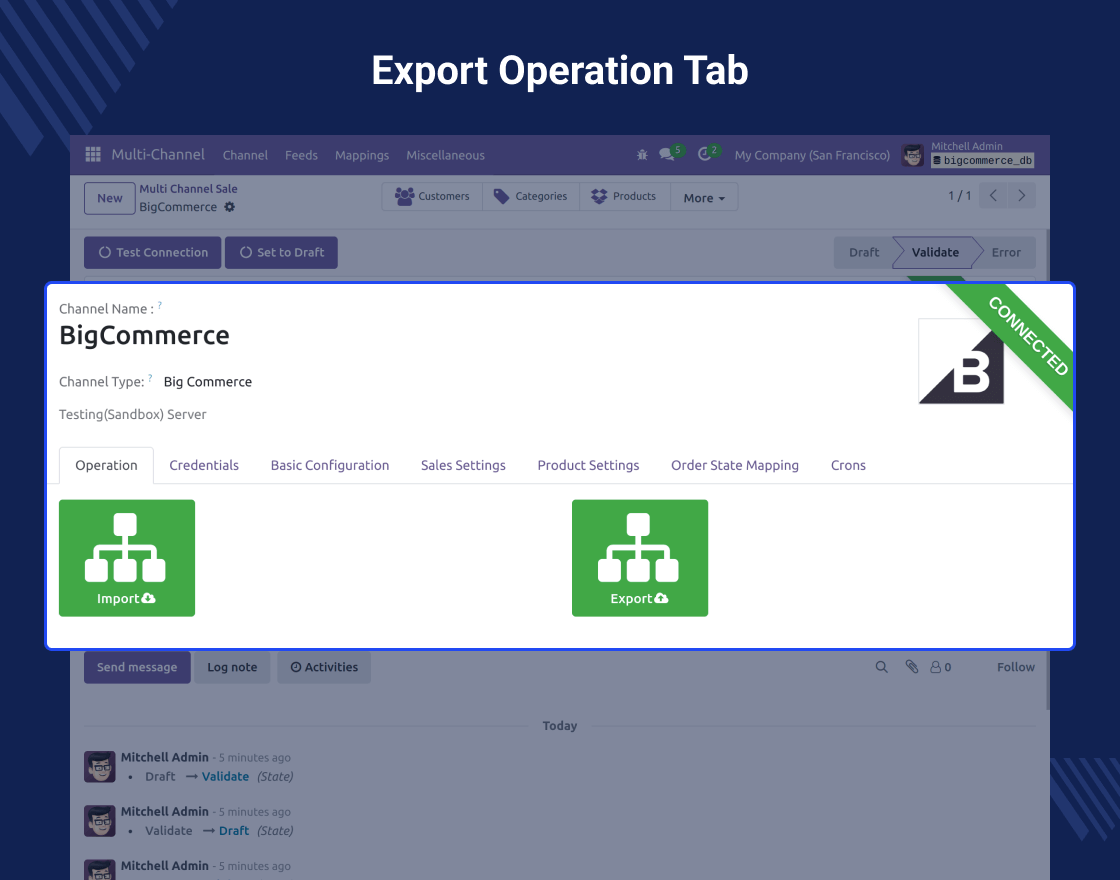 Odoo BigCommerce Connector