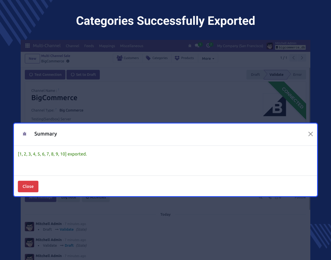 Odoo BigCommerce Connector