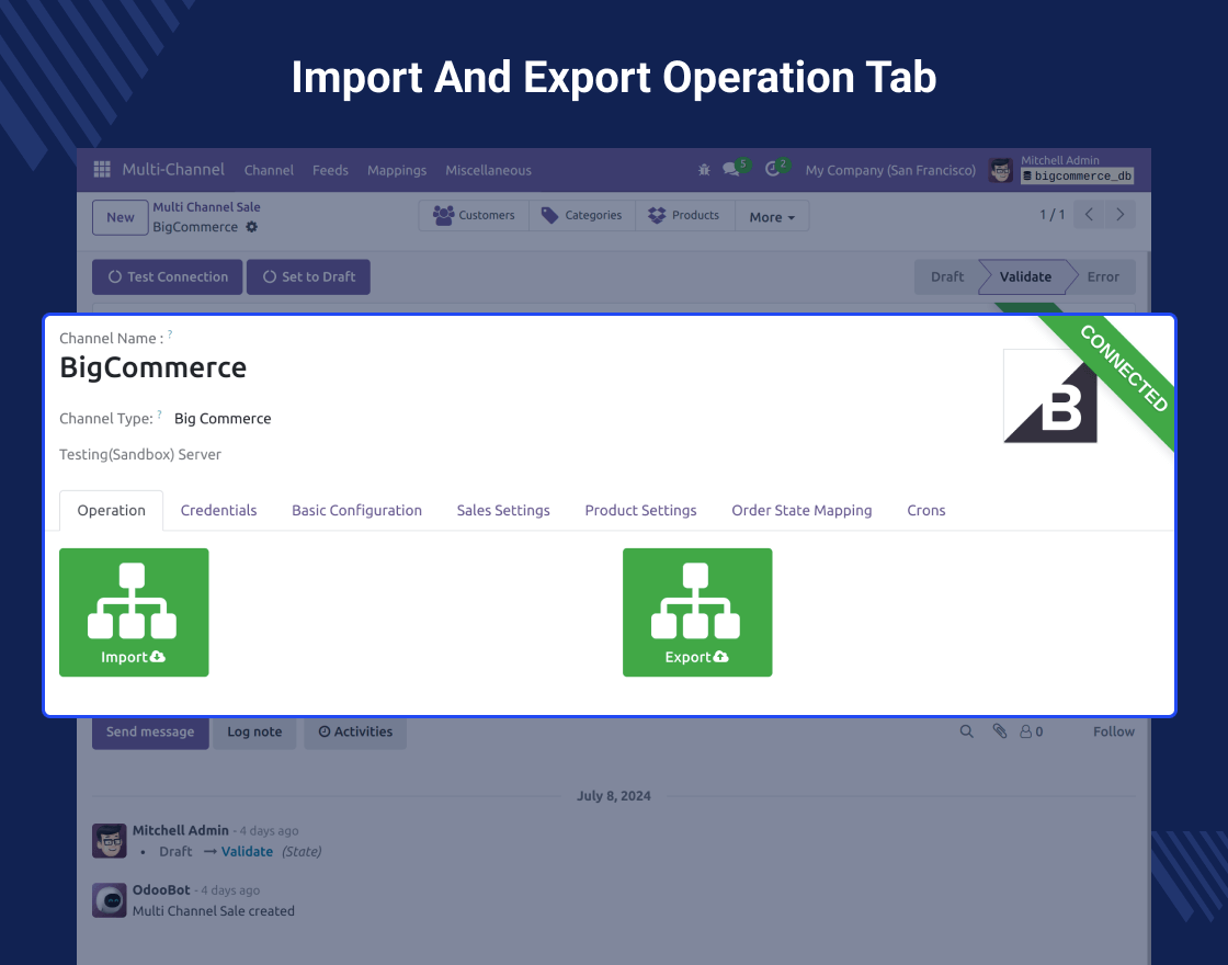 Odoo BigCommerce Connector