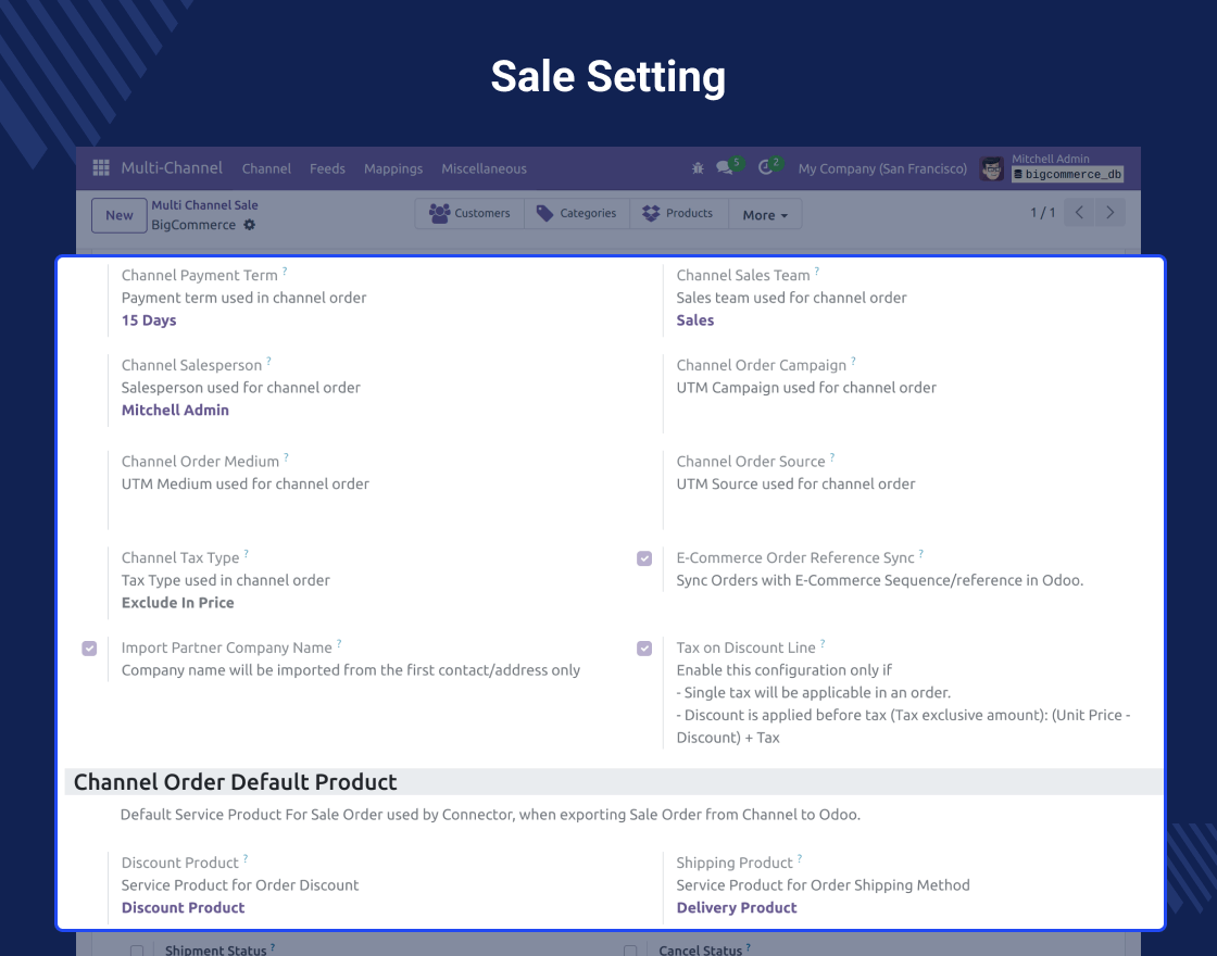 Odoo BigCommerce Connector