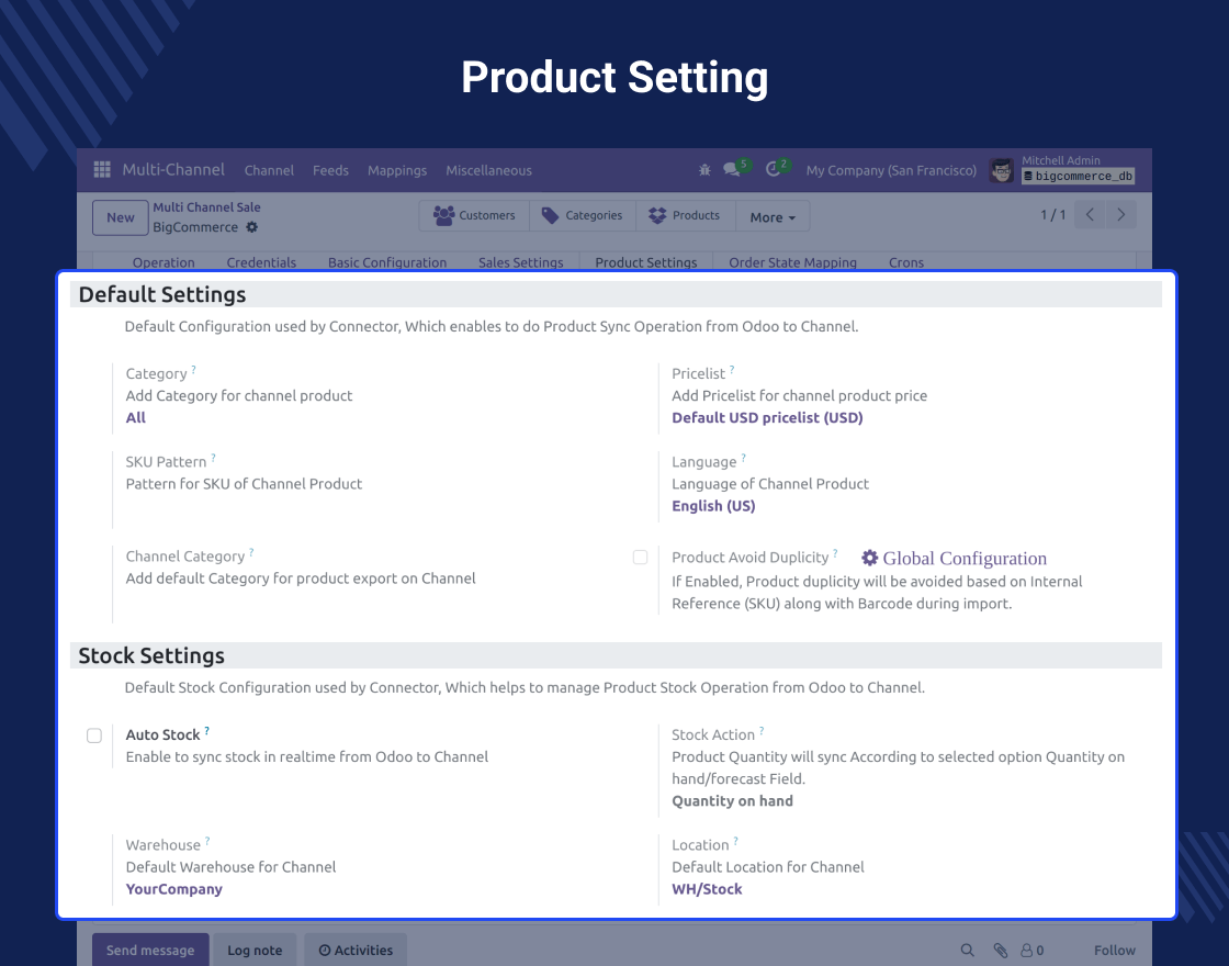 Odoo BigCommerce Connector