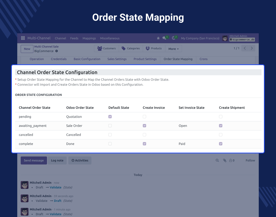 Odoo BigCommerce Connector