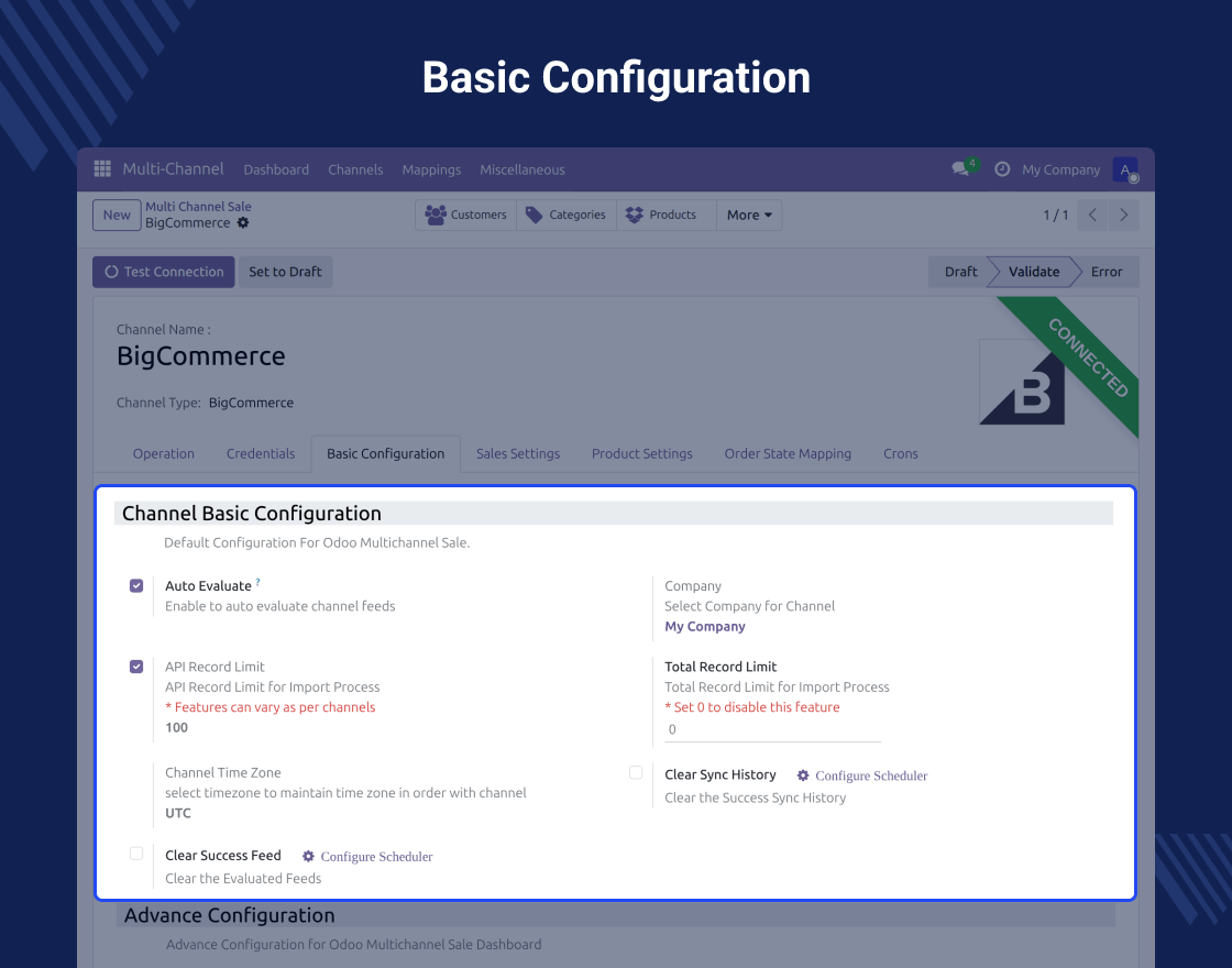 Odoo BigCommerce Connector