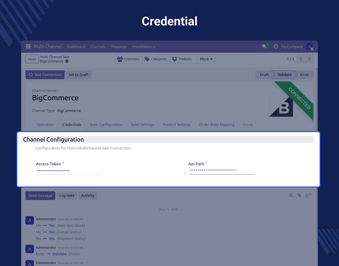 Odoo BigCommerce Connector