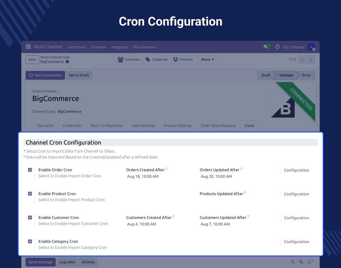 Odoo BigCommerce Connector