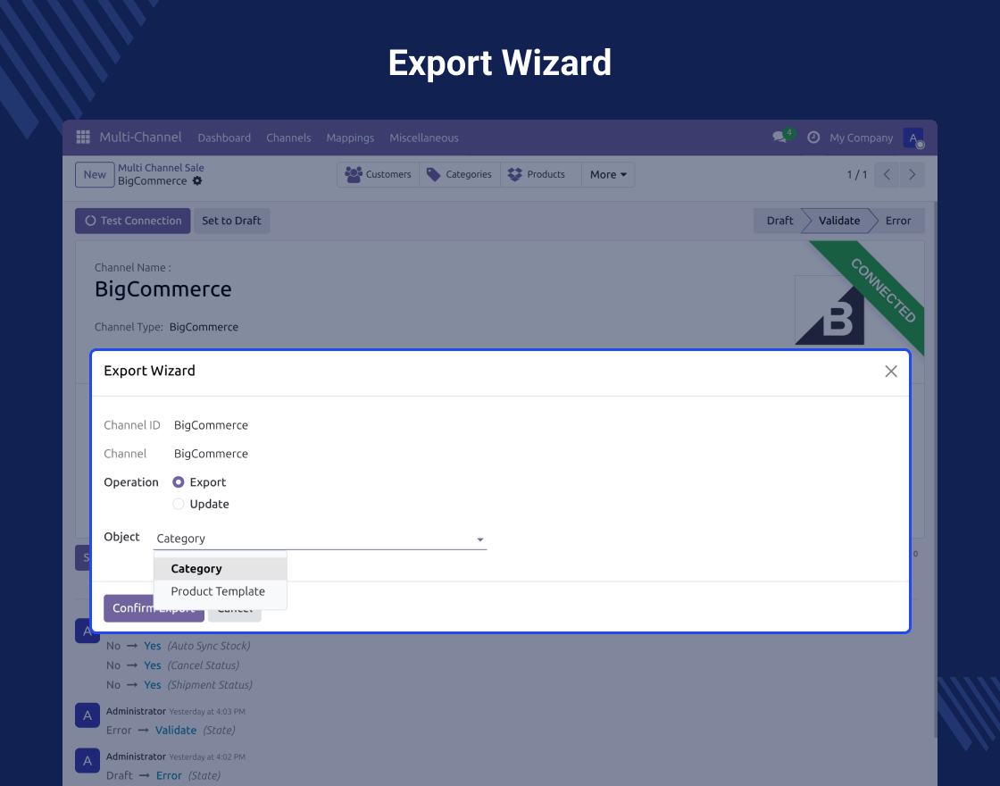 Odoo BigCommerce Connector