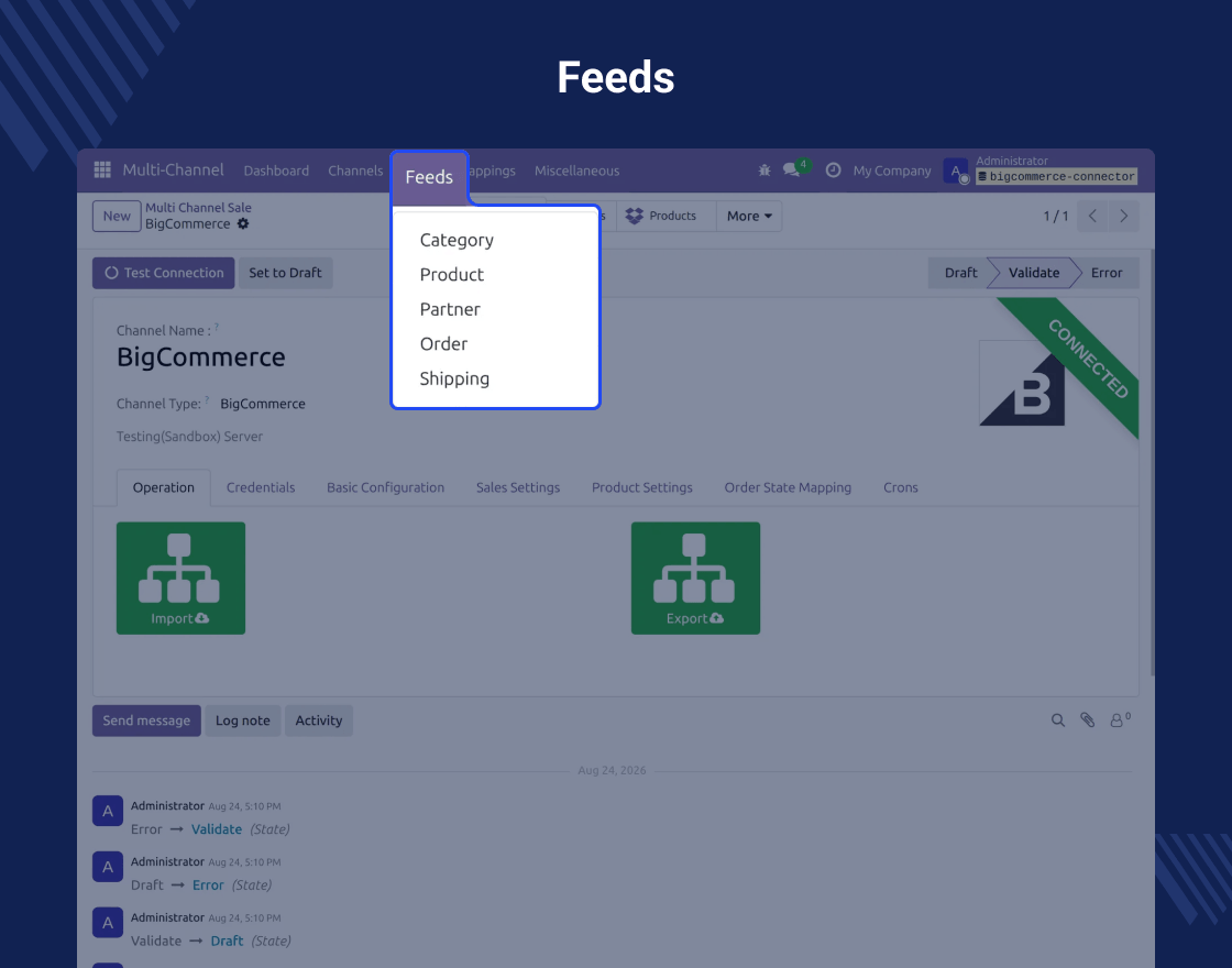 Odoo BigCommerce Connector