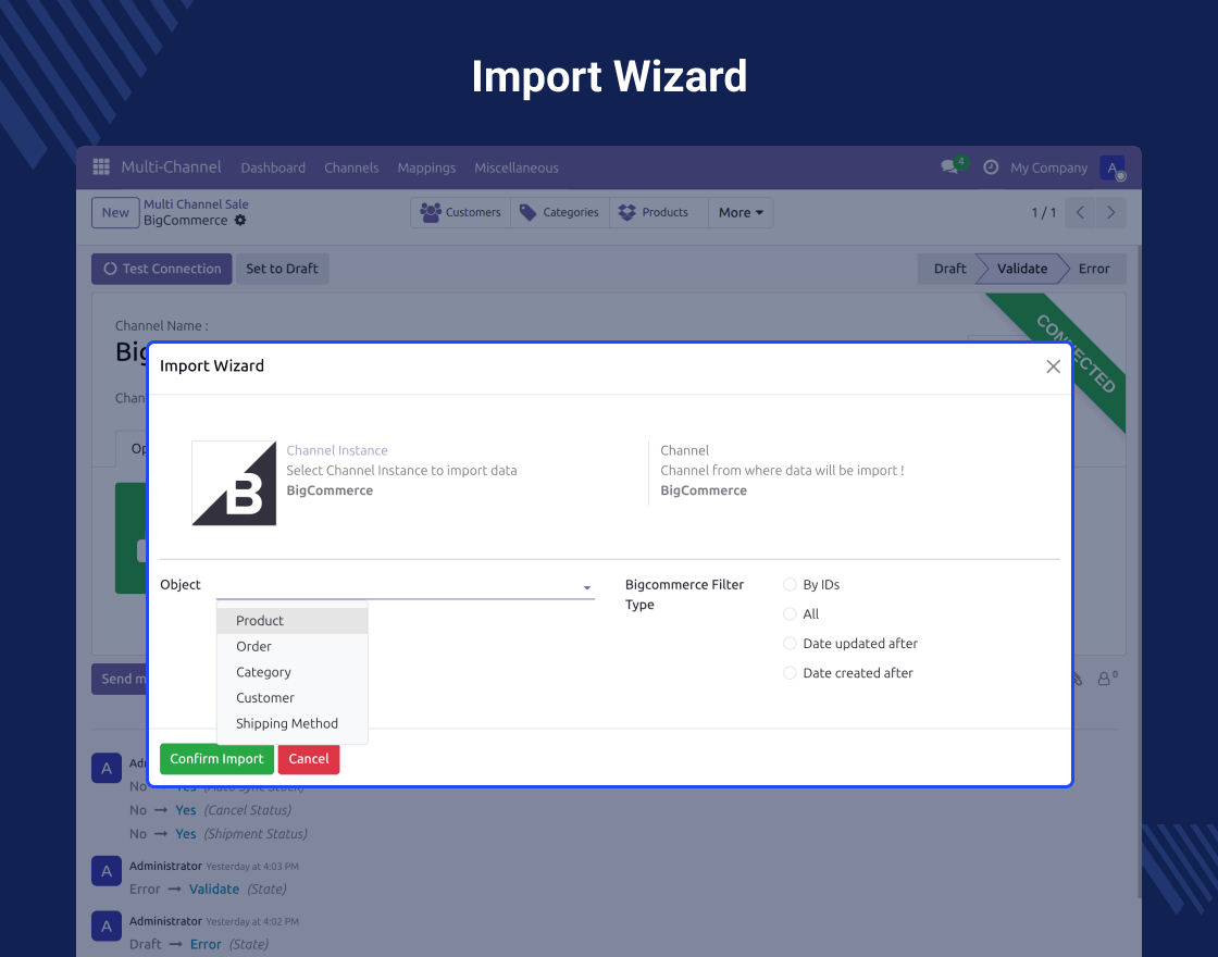Odoo BigCommerce Connector