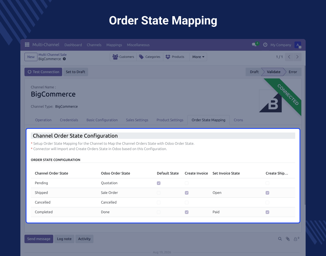 Odoo BigCommerce Connector