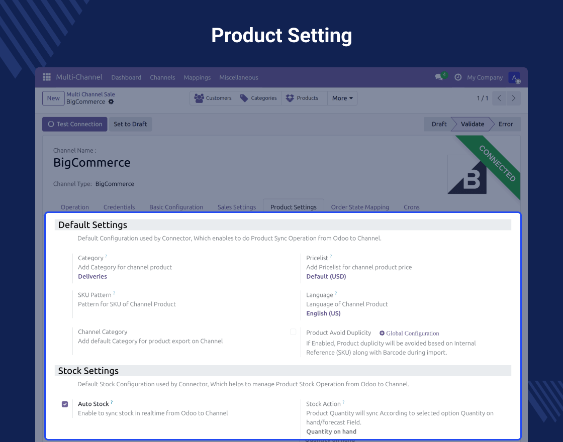 Odoo BigCommerce Connector