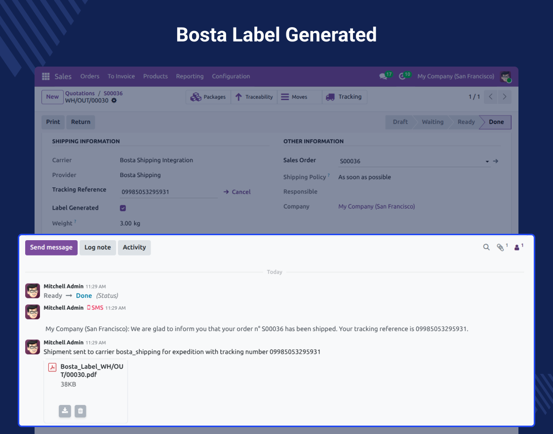 Odoo Bosta Shipping Integration