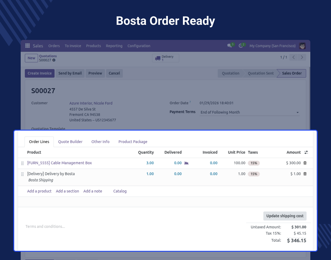 Odoo Bosta Shipping Integration