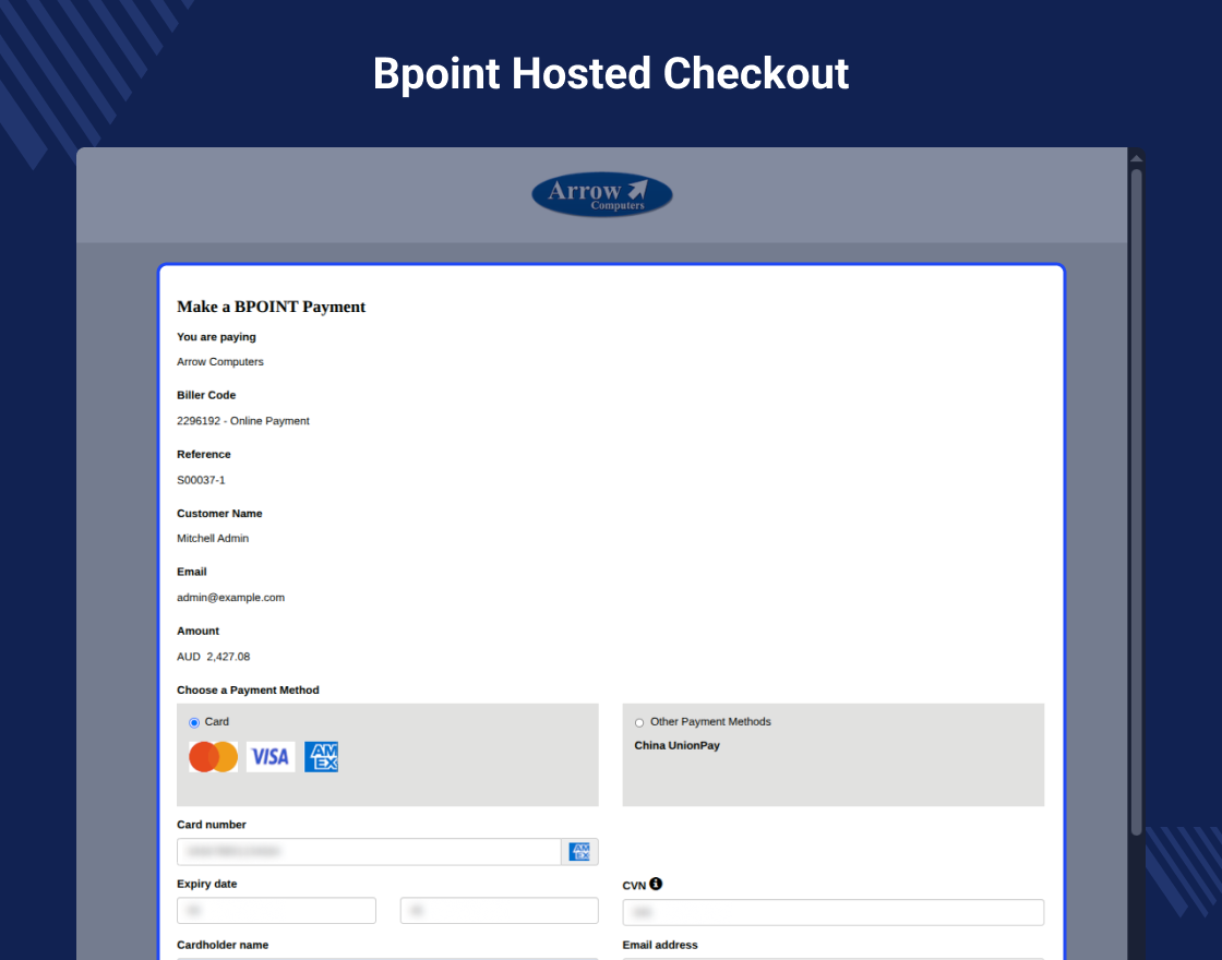 Odoo BPoint Payment Acquirer
