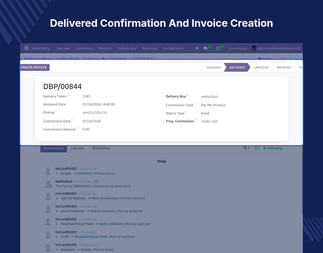 Odoo Delivery Boy App