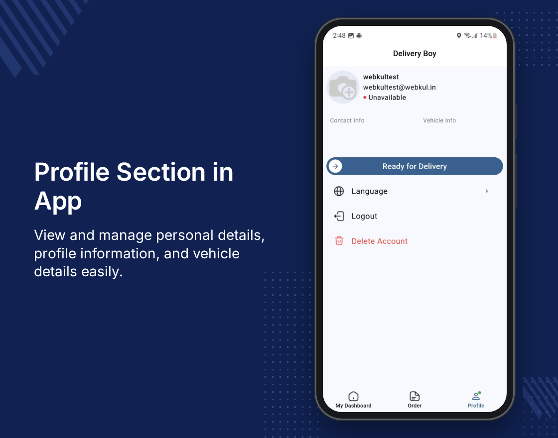 Odoo Delivery Boy App