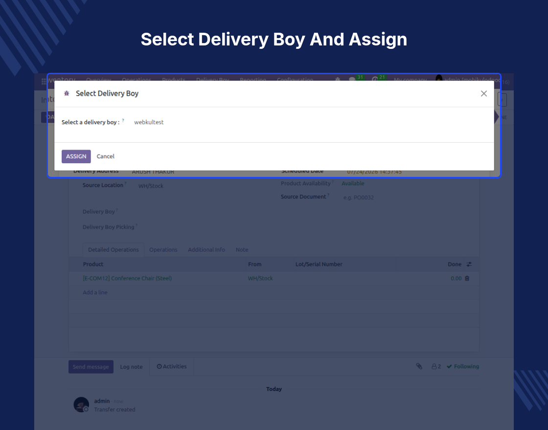Odoo Delivery Boy App