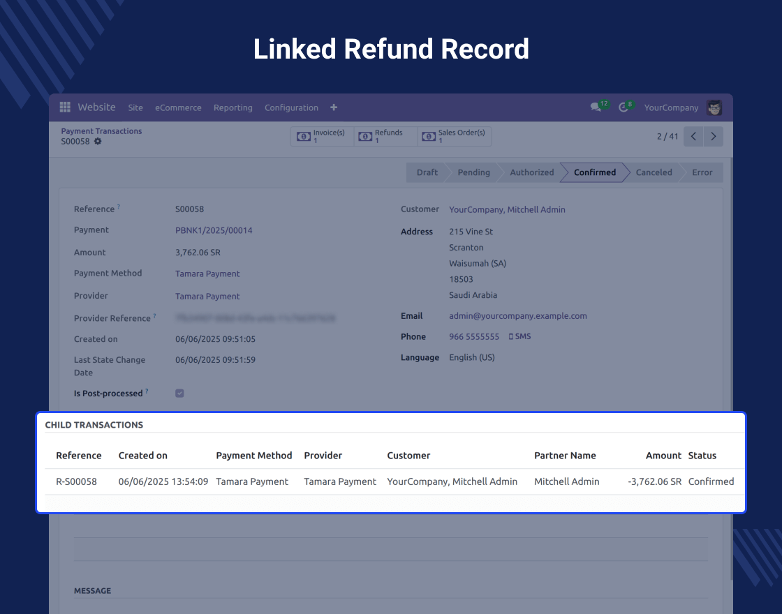 Odoo Direct Refund From Tamara