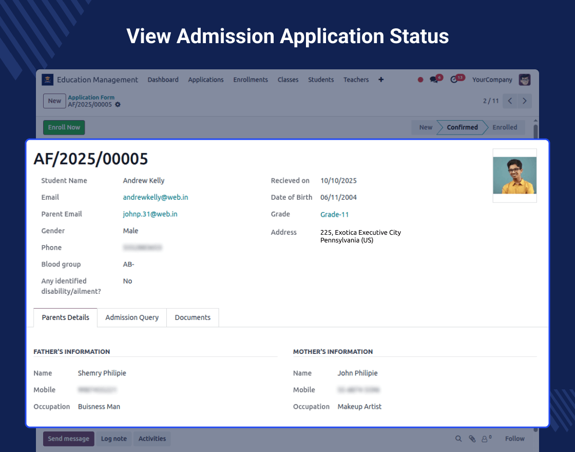 Odoo Education Management System