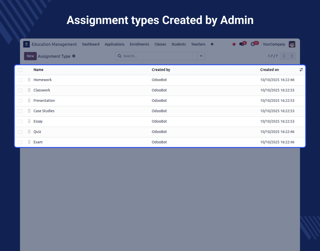 Odoo Education Management System