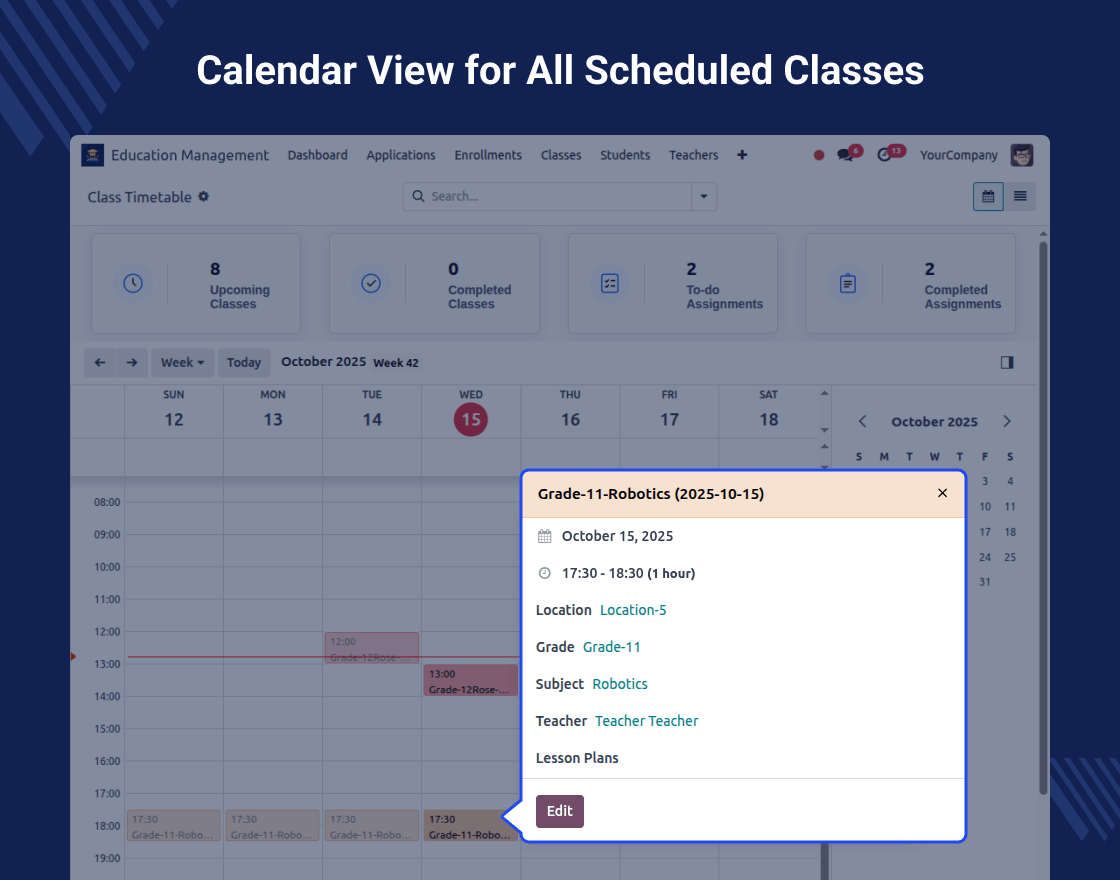 Odoo Education Management System