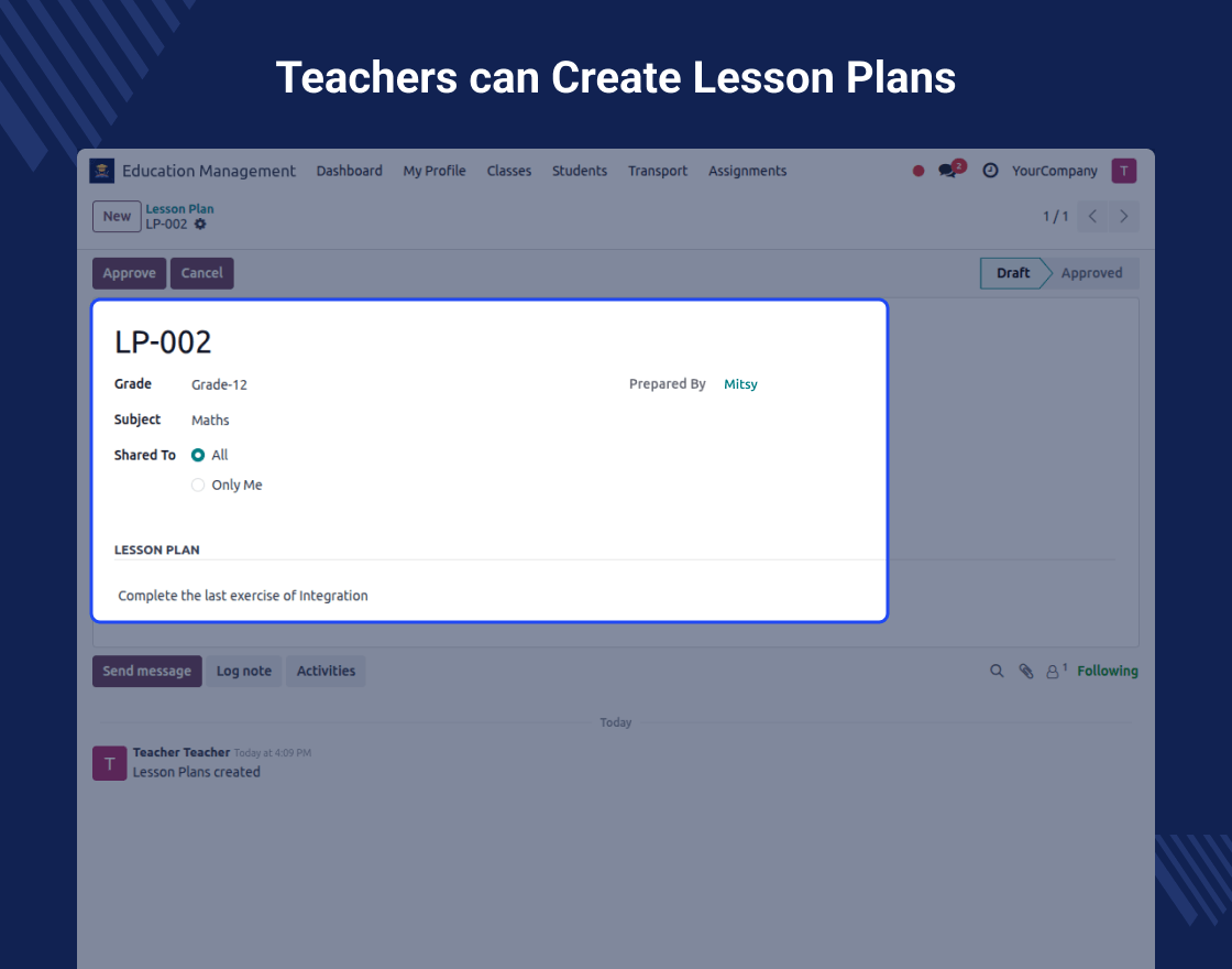 Odoo Education Management System