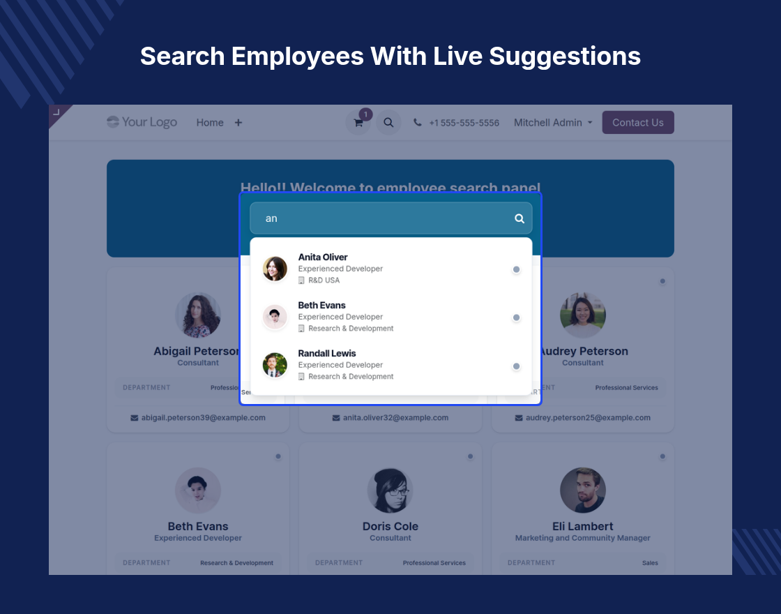 Odoo Employee Profile Page