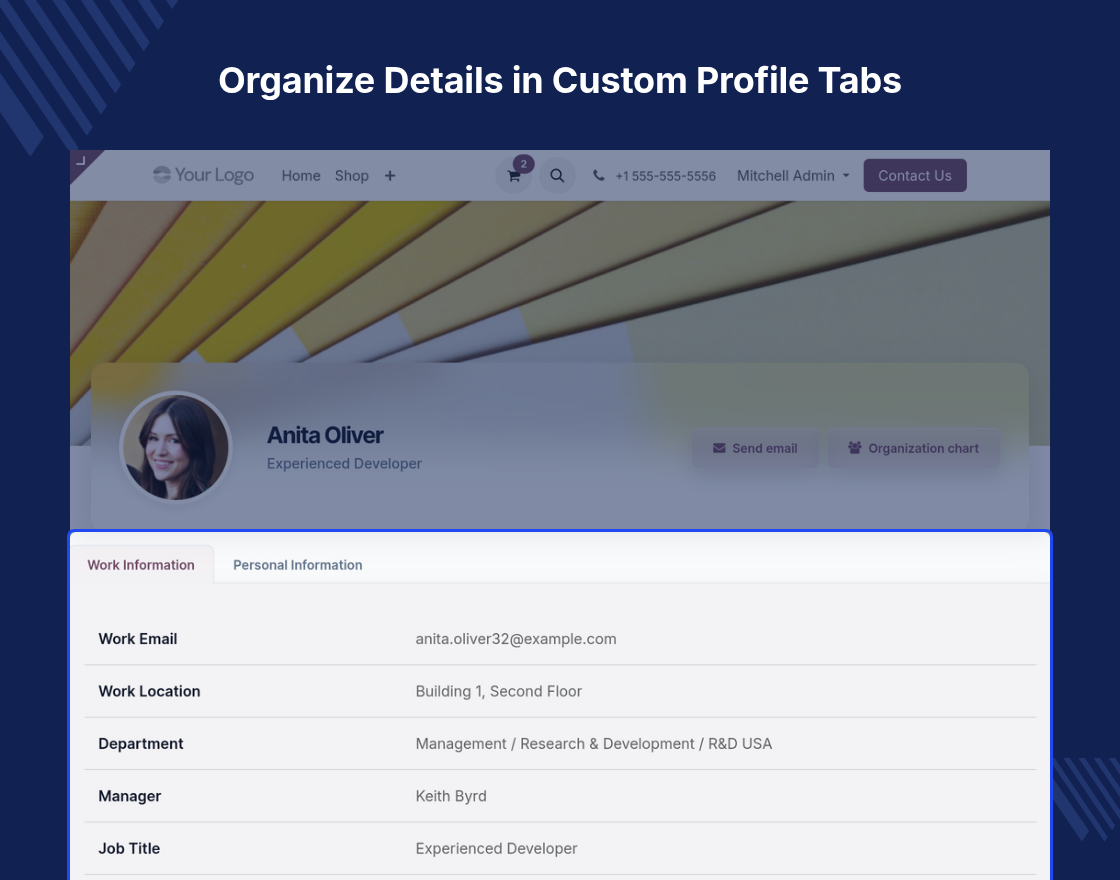 Odoo Employee Profile Page