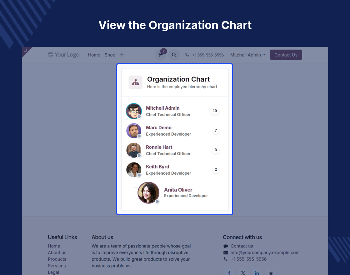 Odoo Employee Profile Page