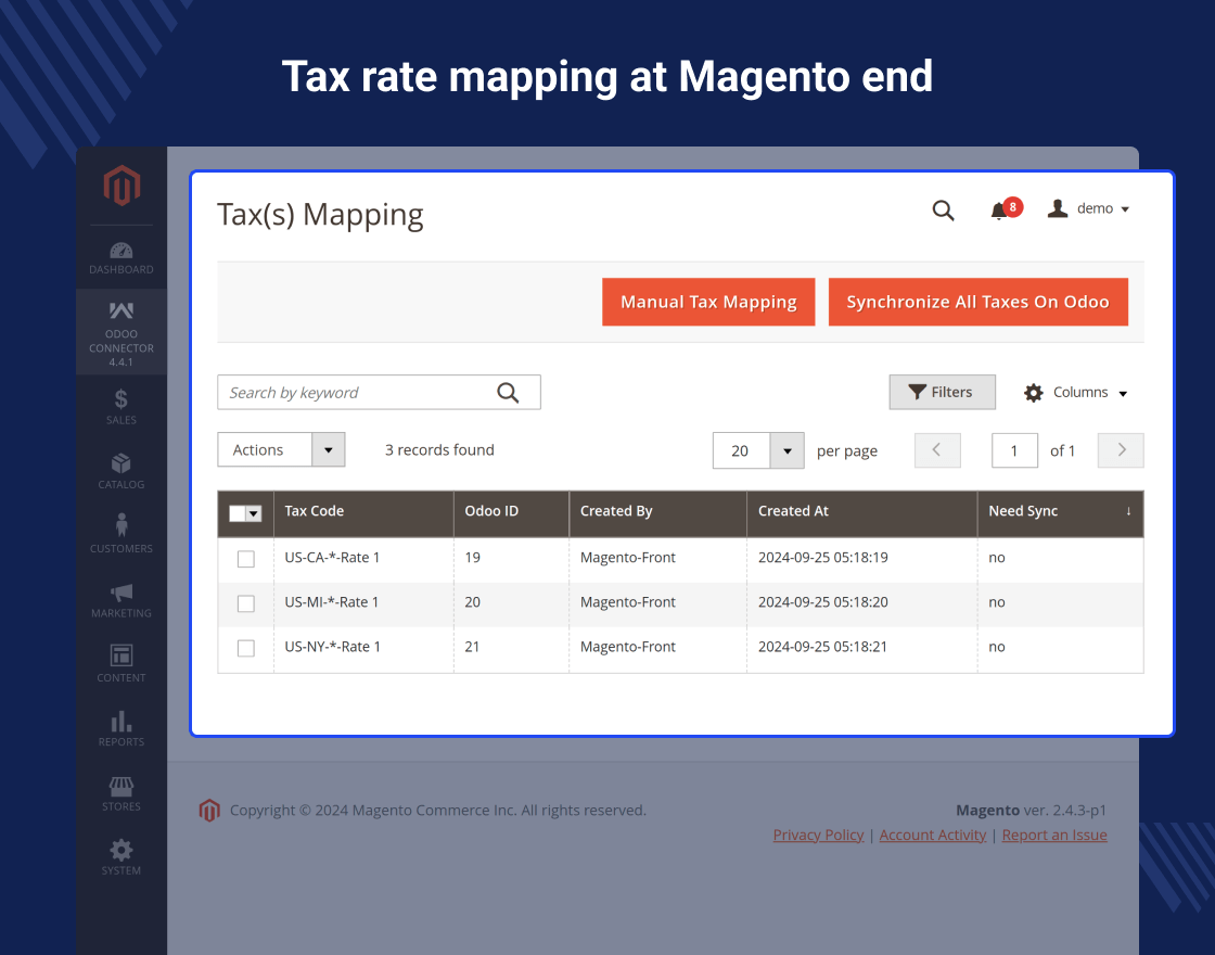 Odoo ERP Connector For Magento 2