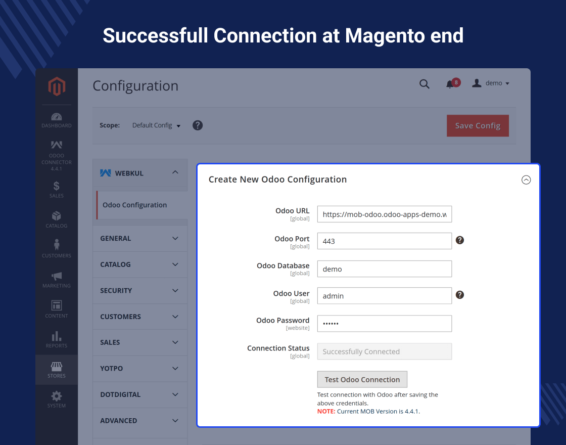 Odoo ERP Connector For Magento 2