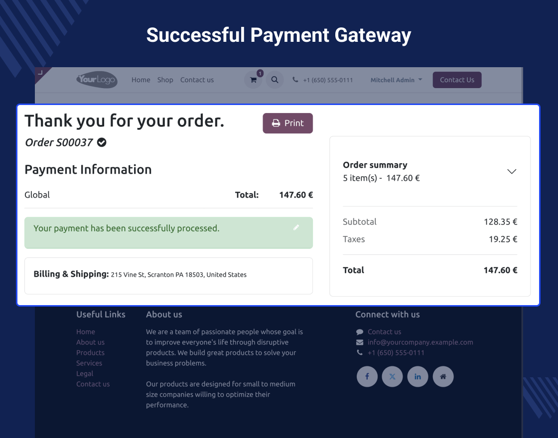 Odoo Global Payments Payment Acquirer