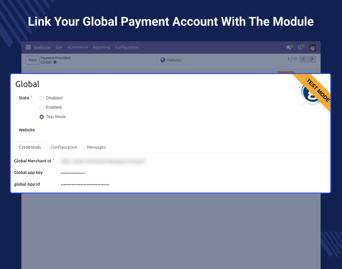 Odoo Global Payments Payment Acquirer