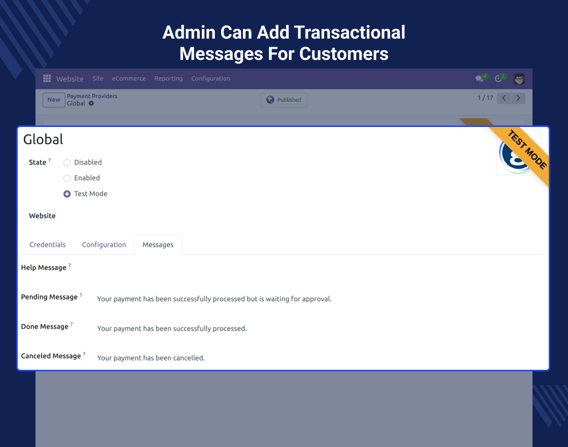 Odoo Global Payments Payment Acquirer