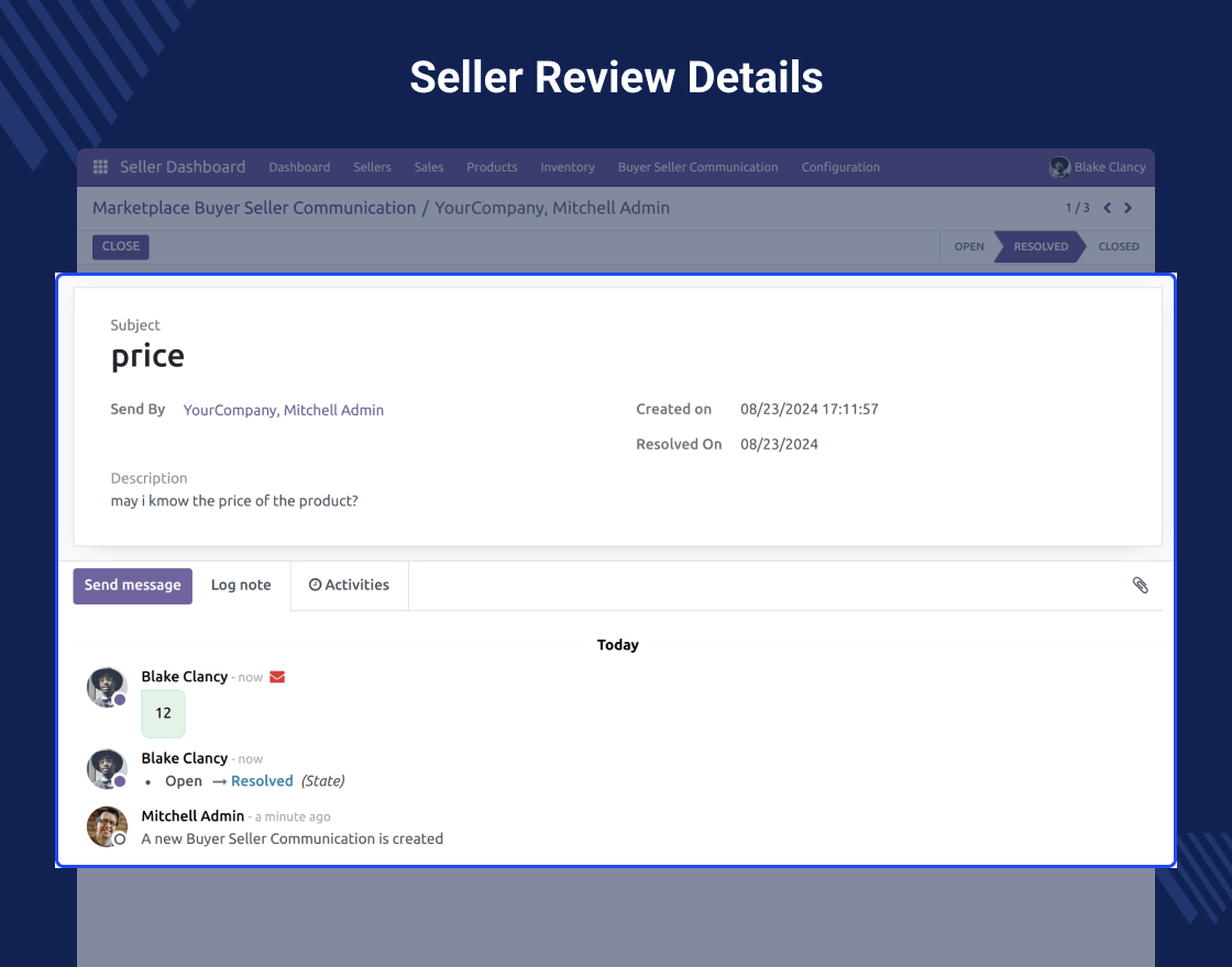 Odoo Marketplace Buyer Seller Communication