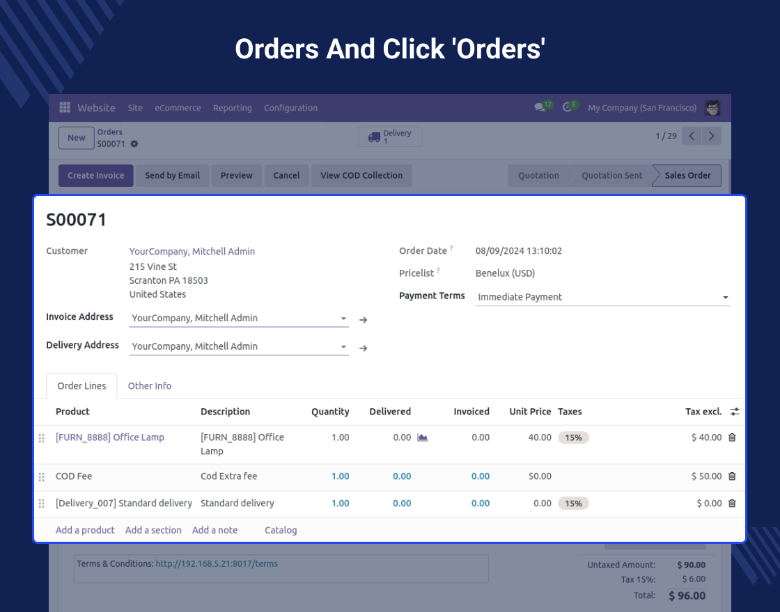 Odoo Marketplace Cash On Delivery (COD)