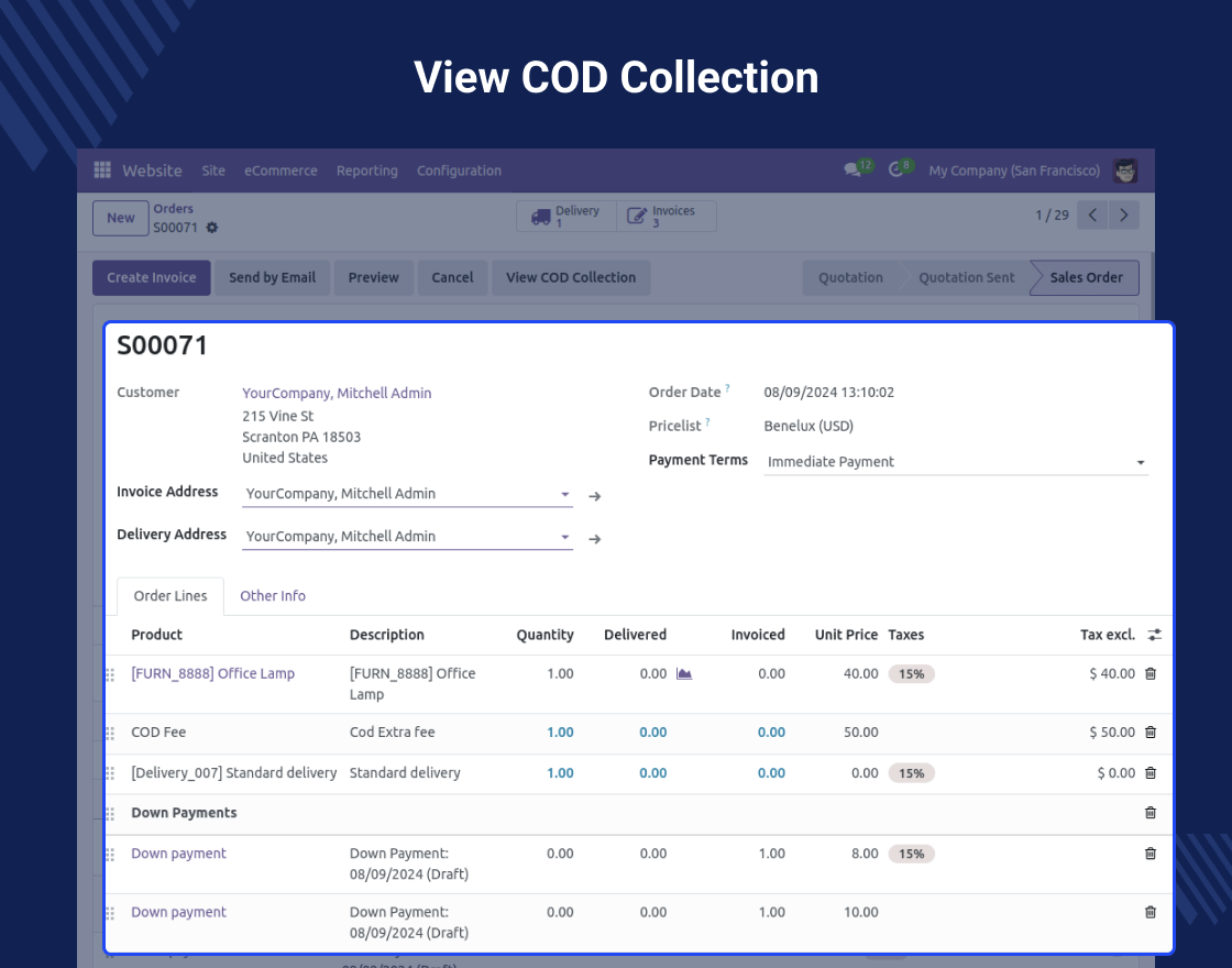 Odoo Marketplace Cash On Delivery (COD)