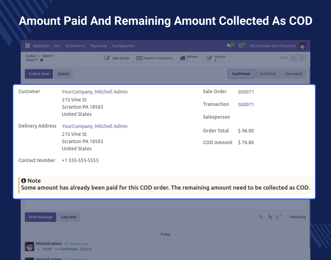 Odoo Marketplace Cash On Delivery (COD)