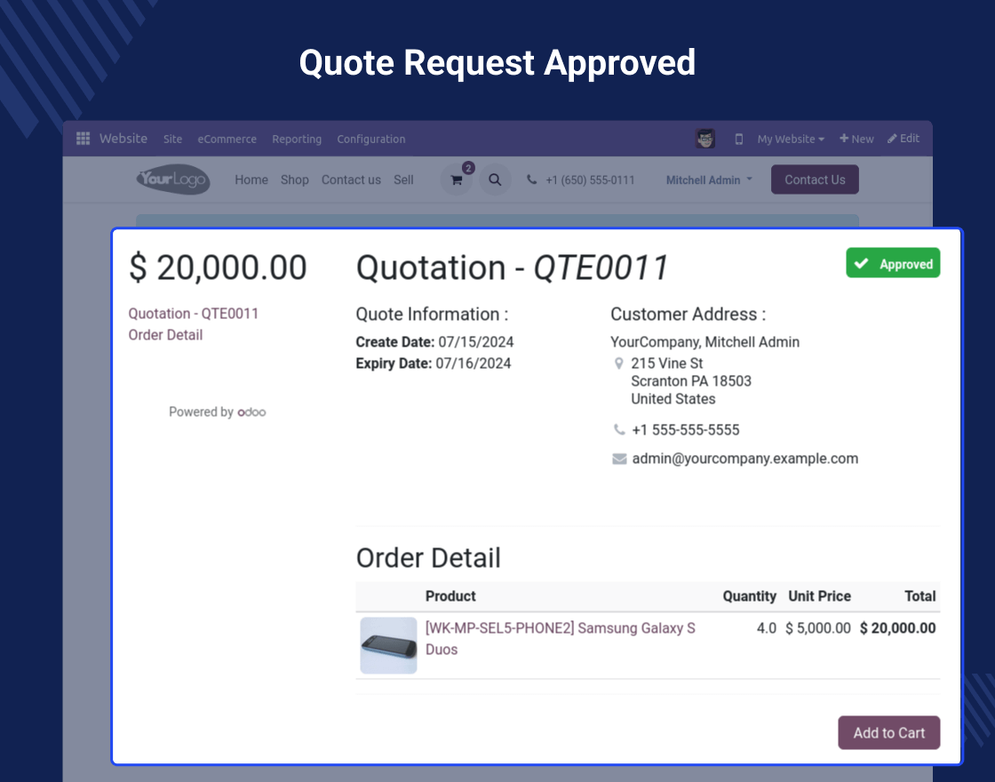 Odoo Marketplace Quote System
